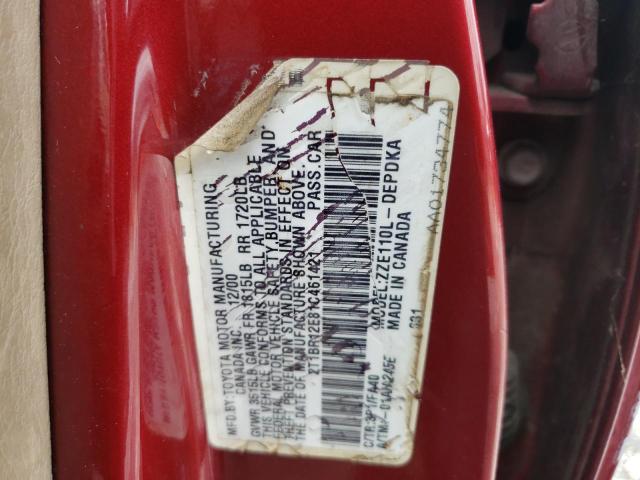 Photo 10 from auction – 2001 TOYOTA COROLLA CE with VIN 2T1BR12E81C461421
