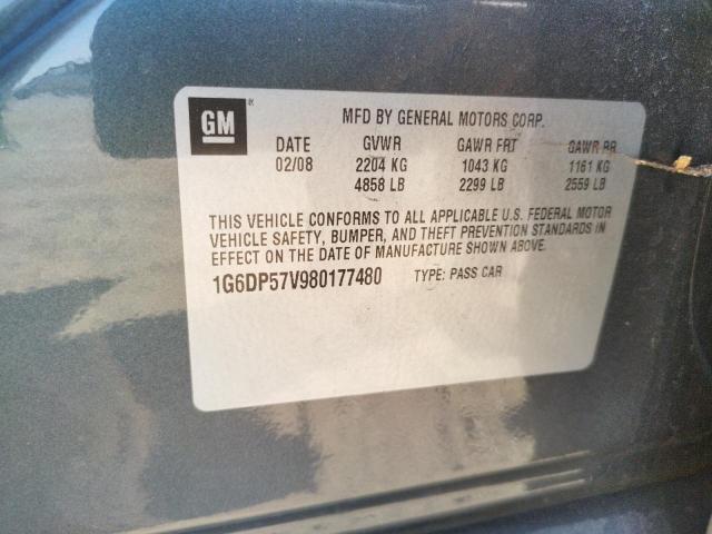 Photo 10 from auction – 2008 CADILLAC CTS with VIN 1G6DP57V980177480