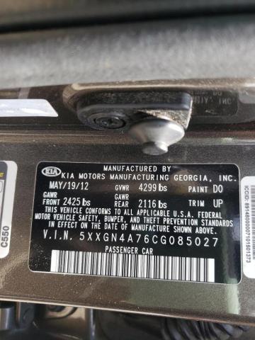 Photo 10 from auction – 2012 KIA OPTIMA EX with VIN 5XXGN4A76CG085027