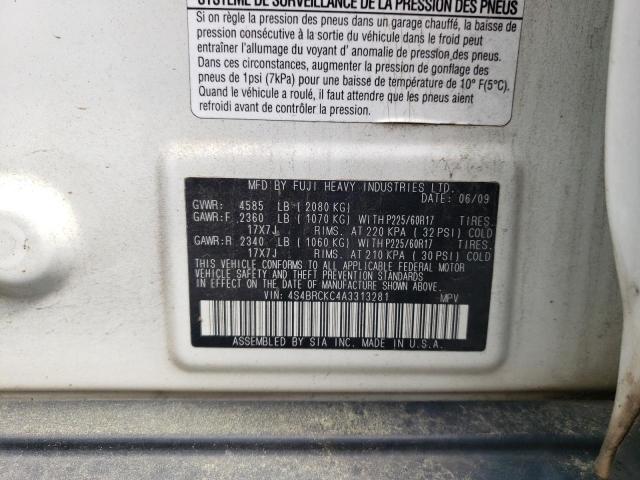 Photo 10 from auction – 2010 SUBARU OUTBACK LI with VIN 4S4BRCKC4A3313281