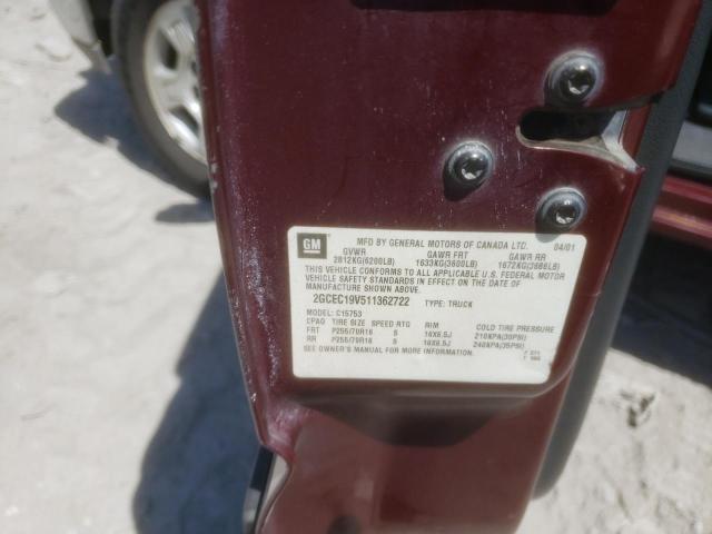 Photo 10 from auction – 2001 CHEVROLET SILVERADO with VIN 2GCEC19V511362722