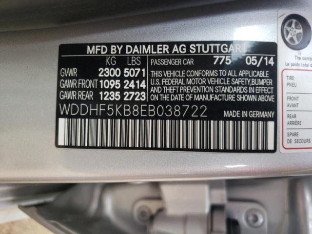 Photo 10 from auction – 2014 MERCEDES-BENZ E 350 with VIN WDDHF5KB8EB038722