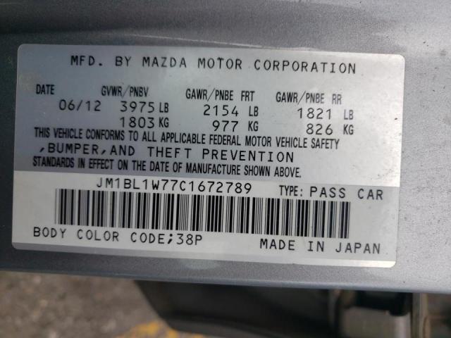 Photo 10 from auction – 2012 MAZDA 3 I with VIN JM1BL1W77C1672789