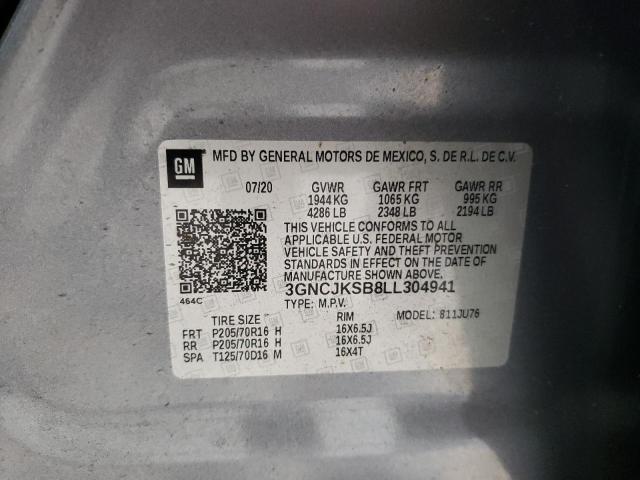 Photo 10 from auction – 2020 CHEVROLET TRAX LS with VIN 3GNCJKSB8LL304941