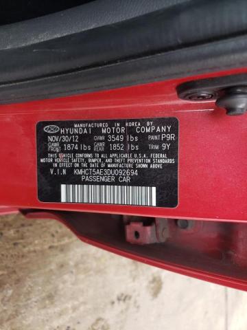 Photo 10 from auction – 2013 HYUNDAI ACCENT GLS with VIN KMHCT5AE3DU092694