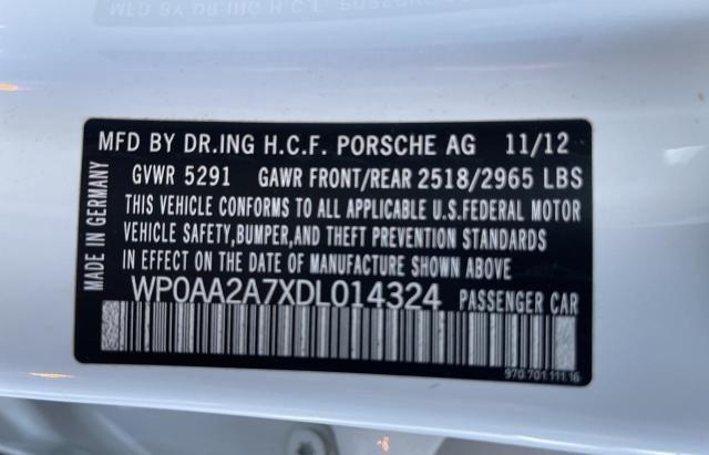 Photo 10 from auction – 2013 PORSCHE PANAMERA 2 with VIN WP0AA2A7XDL014324