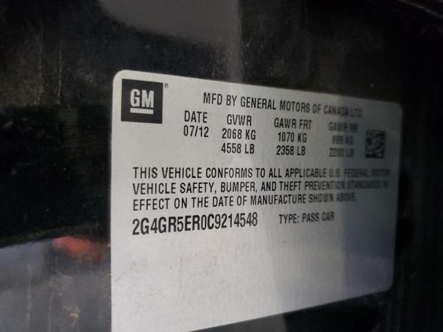Photo 10 from auction – 2012 BUICK REGAL with VIN 2G4GR5ER0C9214548