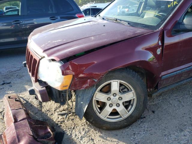 Photo 9 from auction – 2008 JEEP GRAND CHER with VIN 1J8HR48N08C181507