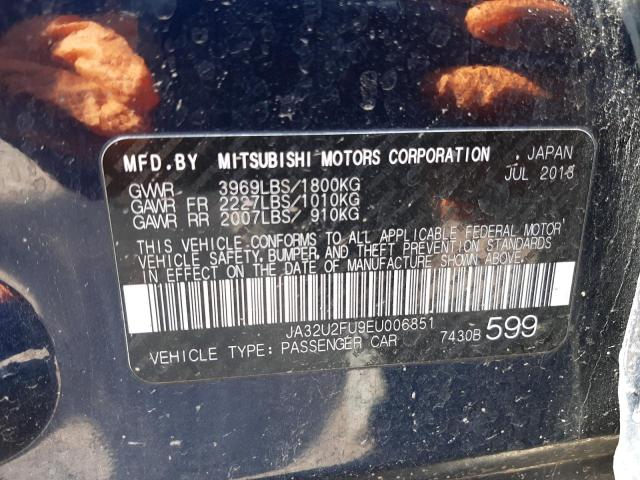 Photo 10 from auction – 2014 MITSUBISHI LANCER ES/ with VIN JA32U2FU9EU006851