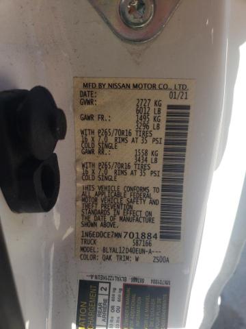 Photo 10 from auction – 2021 NISSAN FRONTIER S with VIN 1N6ED0CE7MN701884