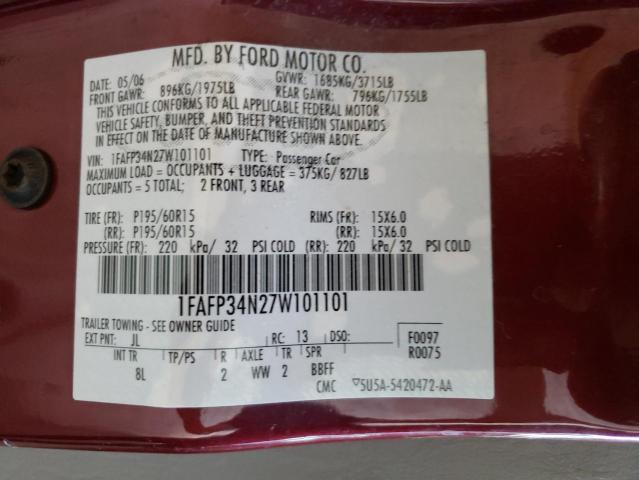 Photo 10 from auction – 2007 FORD FOCUS with VIN 1FAFP34N27W101101