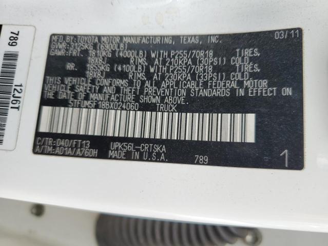 Photo 10 from auction – 2011 TOYOTA TUNDRA DOU with VIN 5TFUM5F18BX024060