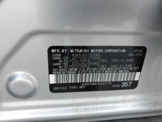 Photo 10 from auction – 2018 MITSUBISHI OUTLANDER with VIN JA4AP3AW1JU003174