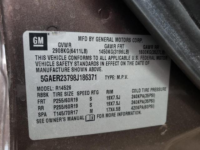 Foto 10 de la subasta – 2008 BUICK ENCLAVE CX con VIN 5GAER23798J186371