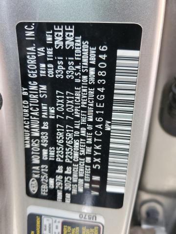 Photo 10 from auction – 2014 KIA SORENTO LX with VIN 5XYKTCA61EG438046