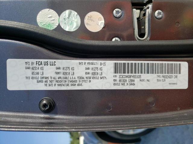 Photo 10 from auction – 2015 CHRYSLER 300 with VIN 2C3CCAAG8FH931635