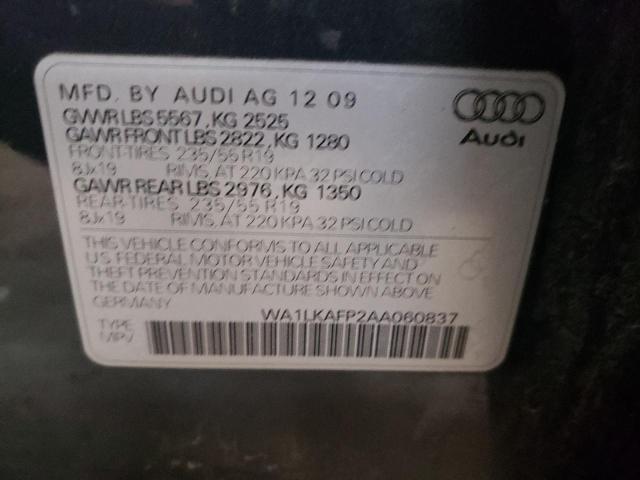 Photo 10 from auction – 2010 AUDI Q5 PREMIUM with VIN WA1LKAFP2AA060837