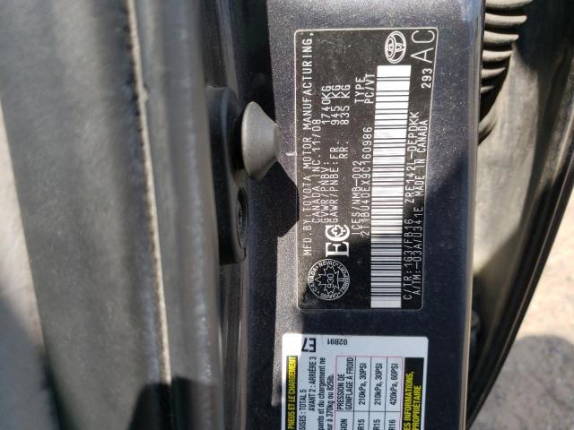Photo 10 from auction – 2009 TOYOTA COROLLA BA with VIN 2T1BU40EX9C160986