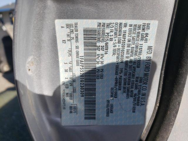 Photo 10 from auction – 2001 FORD TAURUS SES with VIN 1FAFP55201G230309