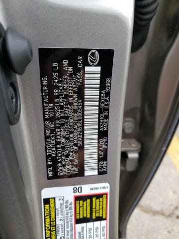 Photo 10 from auction – 2020 LEXUS ES 300H with VIN 58AD21B16LU005454