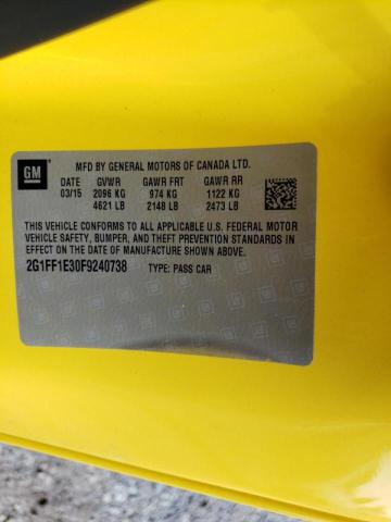 Photo 10 from auction – 2015 CHEVROLET CAMARO LT with VIN 2G1FF1E30F9240738