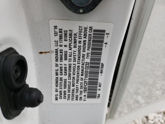 Photo 10 from auction – 2017 HONDA CIVIC EX with VIN 19XFC2F71HE013232