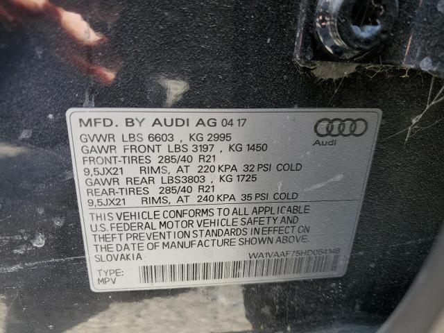 Photo 10 from auction – 2017 AUDI Q7 PRESTIG with VIN WA1VAAF75HD054146
