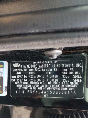 Photo 10 from auction – 2011 KIA SORENTO EX with VIN 5XYKU4A15BG068495