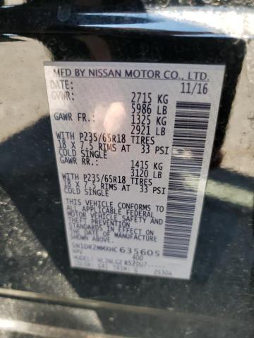 Photo 10 from auction – 2017 NISSAN PATHFINDER with VIN 5N1DR2MMXHC635605