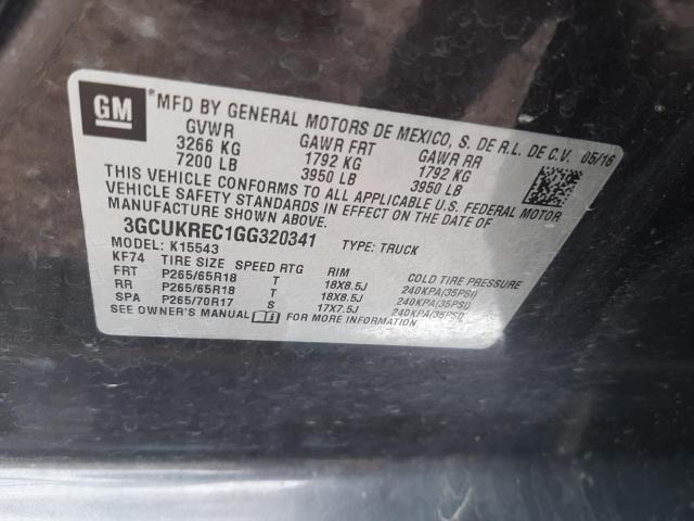 Photo 10 from auction – 2016 CHEVROLET SILVERADO with VIN 3GCUKREC1GG320341