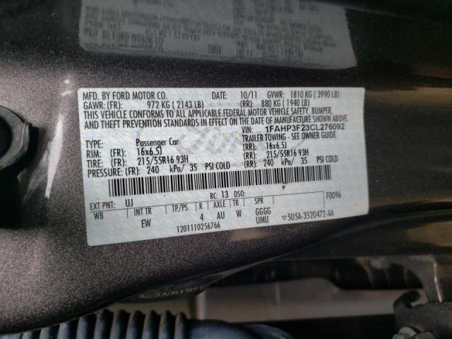 Photo 10 from auction – 2012 FORD FOCUS SE with VIN 1FAHP3F23CL276092