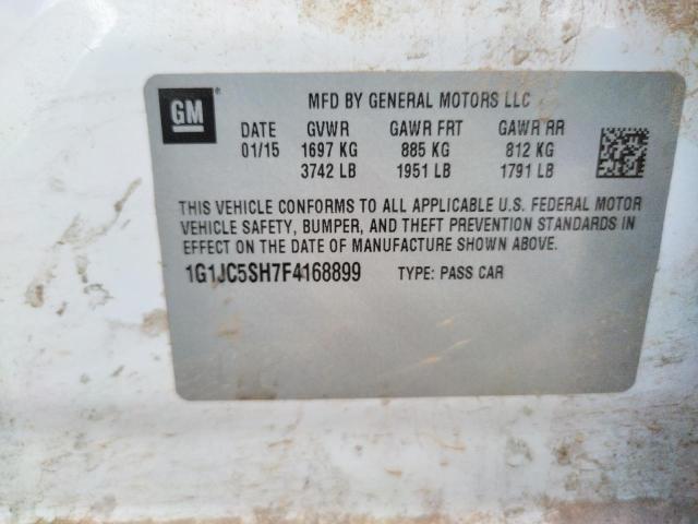 Photo 10 from auction – 2015 CHEVROLET SONIC LT with VIN 1G1JC5SH7F4168899
