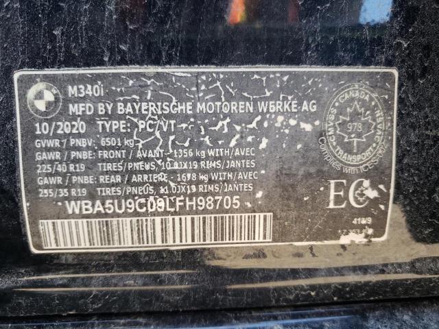 Photo 10 from auction – 2020 BMW M340XI with VIN WBA5U9C09LFH98705