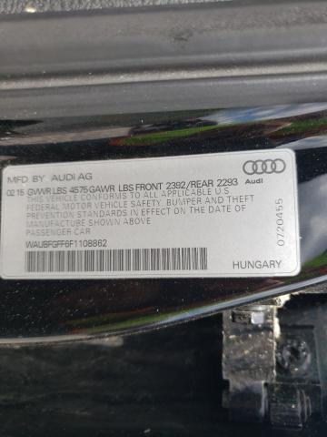 Photo 10 from auction – 2015 AUDI S3 PREMIUM with VIN WAUBFGFF6F1108862