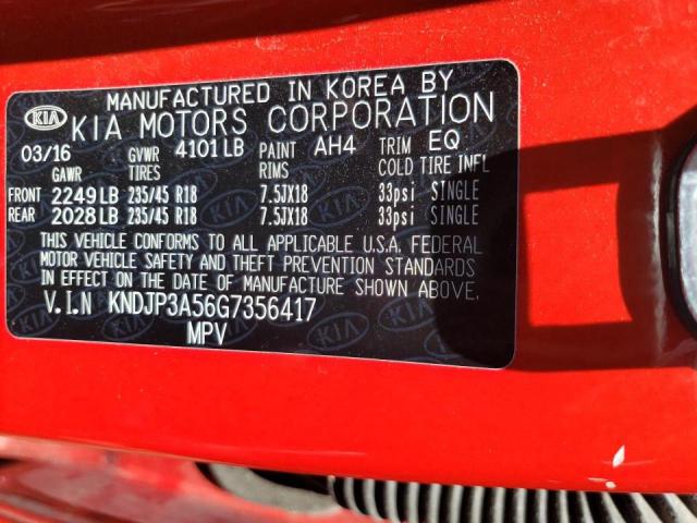 Photo 10 from auction – 2016 KIA SOUL with VIN KNDJP3A56G7356417