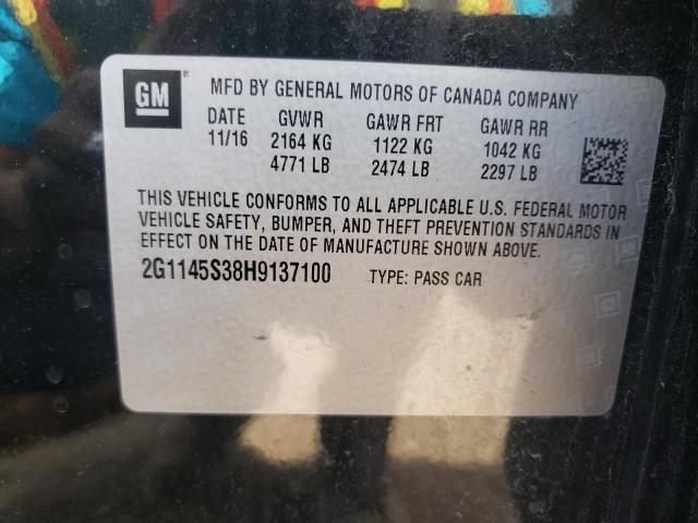 Photo 10 from auction – 2017 CHEVROLET IMPALA PRE with VIN 2G1145S38H9137100
