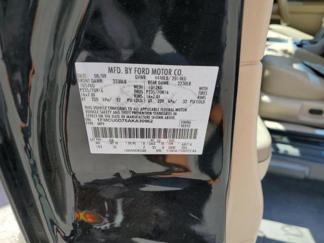 Photo 10 from auction – 2010 FORD ESCAPE XLT with VIN 1FMCU0D75AKA30962