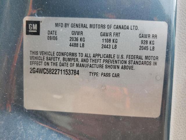 Photo 10 from auction – 2007 BUICK LACROSSE C with VIN 2G4WC582271153784