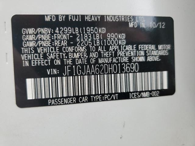 Photo 10 from auction – 2013 SUBARU IMPREZA with VIN JF1GJAA62DH013690