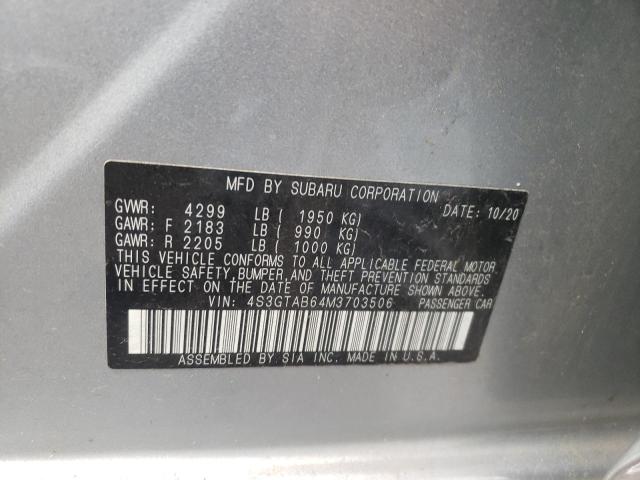 Photo 10 from auction – 2021 SUBARU IMPREZA with VIN 4S3GTAB64M3703506