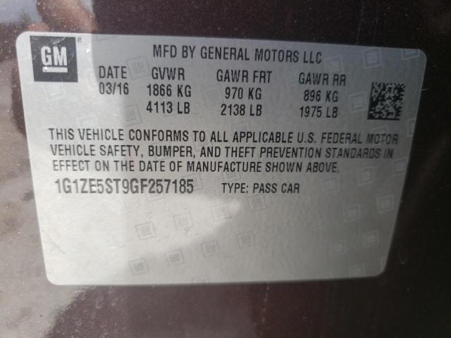 Photo 10 from auction – 2016 CHEVROLET MALIBU LT with VIN 1G1ZE5ST9GF257185