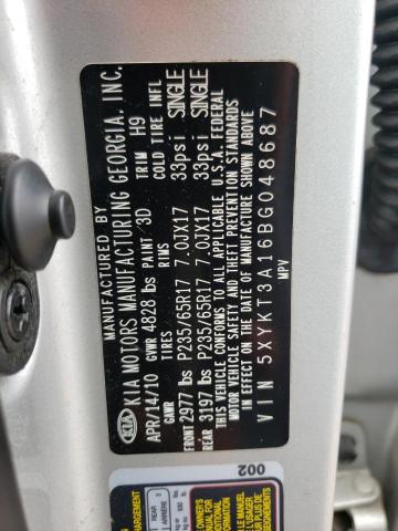 Photo 10 from auction – 2011 KIA SORENTO BA with VIN 5XYKT3A16BG048687