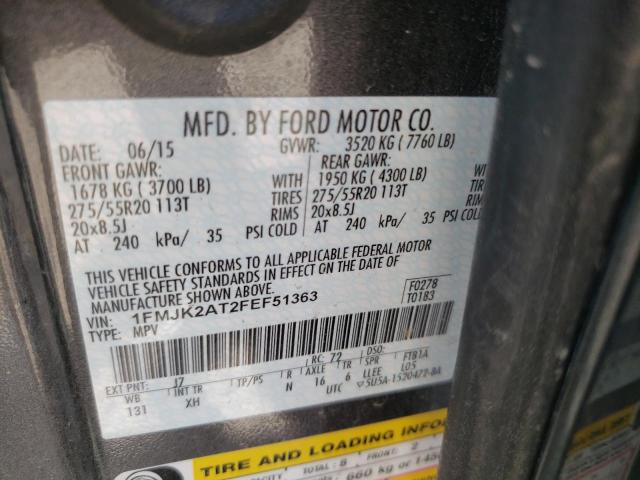 Photo 10 from auction – 2015 FORD EXPEDITION with VIN 1FMJK2AT2FEF51363