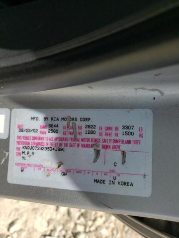 Photo 10 from auction – 2003 KIA SORENTO EX with VIN KNDJC733235041991