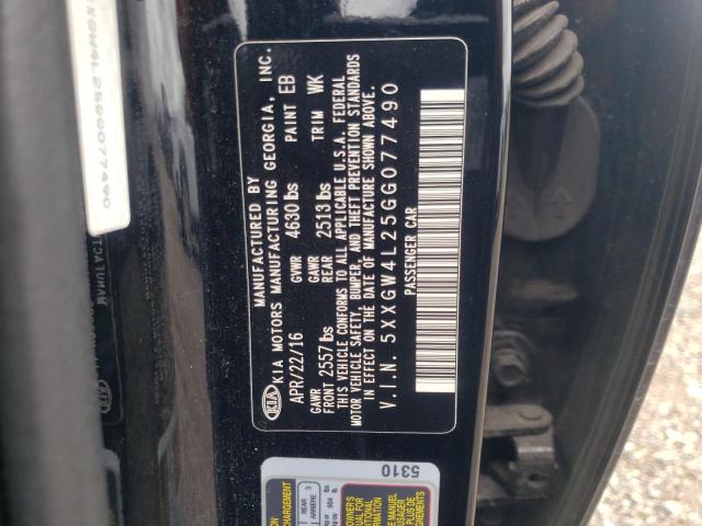 Photo 10 from auction – 2016 KIA OPTIMA SX with VIN 5XXGW4L25GG077490