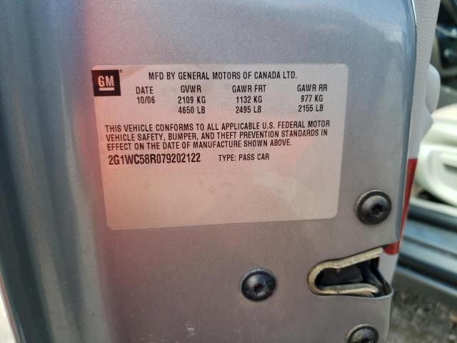 Photo 10 from auction – 2007 CHEVROLET IMPALA LT with VIN 2G1WC58R079202122