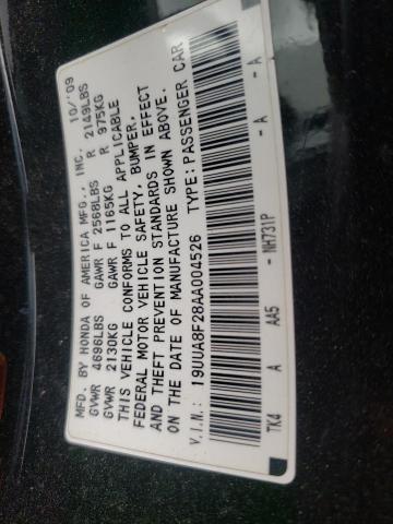 Photo 10 from auction – 2010 ACURA TL with VIN 19UUA8F28AA004526