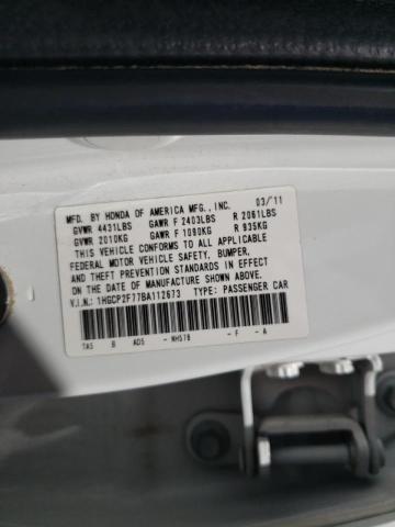 Photo 10 from auction – 2011 HONDA ACCORD EX with VIN 1HGCP2F77BA112673