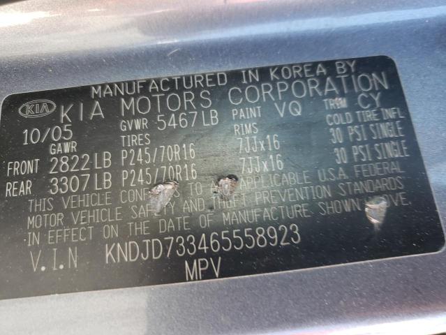 Photo 10 from auction – 2006 KIA SORENTO EX with VIN KNDJD733465558923