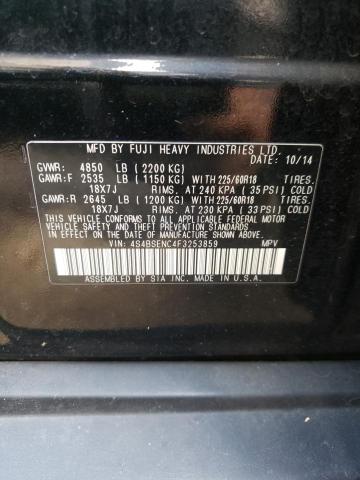 Photo 10 from auction – 2015 SUBARU OUTBACK 3. with VIN 4S4BSENC4F3253859
